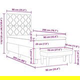 vidaXL Krevet s podnicom s madracem i klupom Plava 90x200 cm Tkanina | shoptok.hr