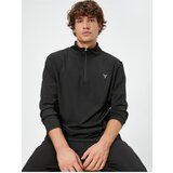 Koton Sports Sweatshirt Standing Neck Half Zipper Printed Long Sleeve