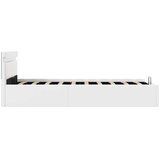  Hidraulični okvir za krevet umjetna koža LED bijeli 90 x 200 cm | shoptok.hr