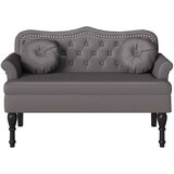  Chesterfield klupa Siva 120.5 x 65 x 75 cm Lažna koža | Eponuda.ba