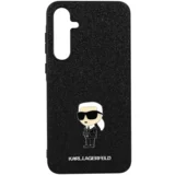 Karl Lagerfeld Originalen ovitek Samsung Galaxy A55 - Glitter IML NFT Iconic - črn ovitek z bleščicami - KLHCSA55GKNPSK