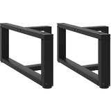 Furnova Noge kavne mizice T-oblika 2 kosa črna 60x25x(30-31) cm jeklo, (21915831) Cene