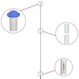 vidaXL Zastava Evrope in drog 6,23 m aluminij | Shoptok.si