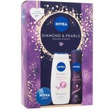 Nivea Diamond & Pearls set: univerzalna krema Creme 30 ml + antiperspirant Pearl & Beauty Black 150 ml + krema za prhanje Diamond & Argan Oil 250 ml za ženske | Shoptok.si