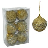  Novogodišnji ukrasi zlatni/ set 1/6 kom | ePonuda.com