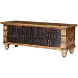 GINER Y COLOMER Skrinja iz mangovega lesa s temnimi detajli, (22147088) | Shoptok.si