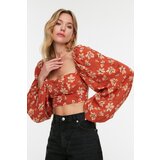 Trendyol Ženski crop top Floral | Shoptok.si