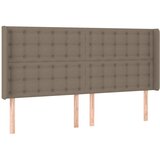 Maison Chic posteljno vzglavje - vzglavna omarica - nočna omarica z ušesi taupe 203x16x118/128 cm blago, (21712332) Cene