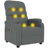  masažna fotelja od umjetne kože siva | shoptok.hr