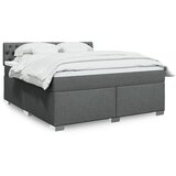 vidaXL Box spring postelja z vzmetnico temno siva 180x200 cm blago | Shoptok.si