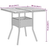  Set za objedovanje od 3 dijela s jastučićima siva poli ratan | shoptok.hr