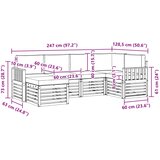  Set vanjskih sofa 6 pcs Bijela i antracit Poliester | Eponuda.ba