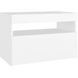 vidaXL Nočna omarica z LED lučkami 2 kosa bela 60x35x40 cm iverna pl. | Shoptok.si