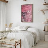  Slika - Figure on Pink Background (1-part) - Female Silhouette in Marble 80x120 U prirodnom drvenom okviru | shoptok.hr