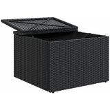  Vrtni tabure s jastukom crni 55 x 55 x 37 cm od poliratana | Eponuda.ba