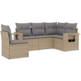  5-dijelni vrtni set sofa s jastucima bež od poliratana | shoptok.hr