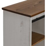 vidaXL Bivak HALDEN z drsnimi vrati Bela 80x40x80 cm Masivni les | Shoptok.si