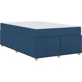 Konstrukcija postelje z vzmetnico Modra 120 x 200 cm blago, (5000126018) | Shoptok.si