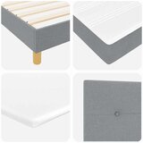 vidaXL Krevet s oprugama i madracem krem 90x200 cm Svjetlosiva | shoptok.hr