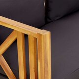  Klop za 2 osebi z blazinami 122 cm trden akacijev les, (20660849) | Shoptok.si