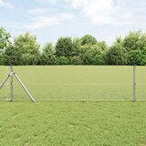 vidaXL zvarjena žičnata ograja s 13 stebri 0.4x50 m galvanizirano jeklo | Shoptok.si