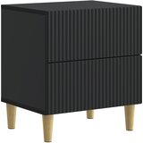 vidaXL Noćni ormar s ladicama Crna 43 x 34 5 x 48 cm Konstruirano drvo - Crna 1 | shoptok.hr
