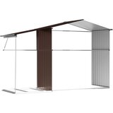  Vrtno spremište smeđe 277 x 192,5 x 179 cm od pocinčanog čelika | shoptok.hr