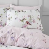Catherine Lansfield Bela/rožnata podaljšana posteljnina za zakonsko posteljo 230x220 cm Songbird – | Shoptok.si