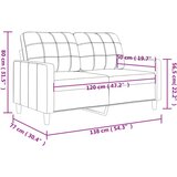  Dvosjed od tkanine tamnosivi 120 cm | shoptok.hr
