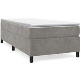 Box spring postelja z vzmetnico svetlo siva 100x200 cm žamet, (20726875) | Shoptok.si
