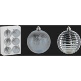 Molarem Home Set od 6 kuglica za božićno drvce – 8 cm, siva | shoptok.hr