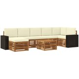  Set vanjskih sofa 8 kom. Prirodna i krem | shoptok.hr