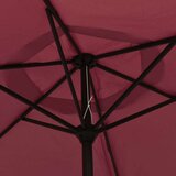  Vrtni suncobran s LED svjetlima i čeličnom šipkom 300 cm bordo | shoptok.hr