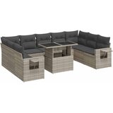  10-dijelni set vrtnih sofa poliratan s jastucima svijetlosivi | shoptok.hr
