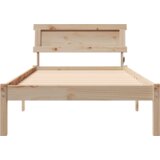  Okvir kreveta s uzglavljem i LED - 90 x 200 cm - od punog borovog drva | shoptok.hr