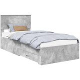  Okvir za krevet s uzglavljem Betonski sivi 90 x 190 cm | shoptok.hr