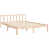  Okvir za krevet s uzglavljem 140x200 cm od masivnog drva | shoptok.hr