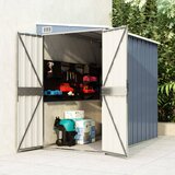 vidaXL vrtna lopa siva 118x194x178 cm pocinkano jeklo | Shoptok.si