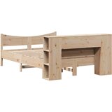 vidaXL Posteljni okvir brez vzmetnice 140x190 cm trdna borovina | Shoptok.si
