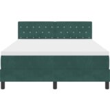  Krevet s podlogom s madracem &amp LED Tamnozeleni 140x200 cm Baršun | shoptok.hr