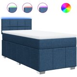  Krevet s oprugama i madracem plavi 90 x 200 cm od tkanine | shoptok.hr