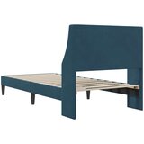  Krevetna konstrukcija s uzglavljem Plava 100 x 200 cm Baršun | shoptok.hr