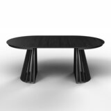Bessagi Home Raztegljiva Miza Ennio, 120-200x120, Črna | Shoptok.si