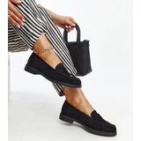VINCEZA Black Suede Loafers | Shoptok.si