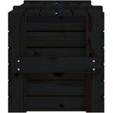 vidaXL Škatla za shranjevanje črna 91x40,5x42 cm trdna borovina | Shoptok.si