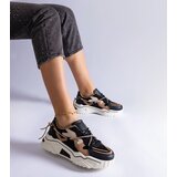 Gemre Valdeza black sneakers adorned with rhinestone laces | Shoptok.si