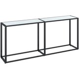  The Living Store Konzolna mizica beli marmor 180x35x75,5 cm kaljeno steklo - Konzolna Mizica, (21444928) | Shoptok.si
