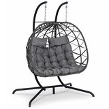 Lean Toys Dvosedežni viseči gugalni stol Garden Cocoon LEAN Cushions Swing | Shoptok.si