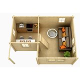 Male kuće Drvena kuća PERTTI 410 × 560 cm sa šindrom | shoptok.hr