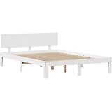 Okvir za krevet s uzglavljem bijeli 150 x 200 cm borovina | shoptok.hr